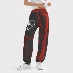Женские джоггеры оверсайз 3D Гранж, разводы и паук - фото 2