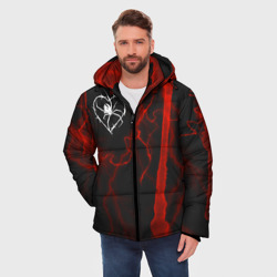 Мужская зимняя куртка 3D Гранж, разводы и паук - фото 2