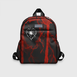 Детский рюкзак 3D Гранж, разводы и паук