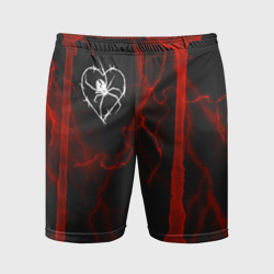 Мужские шорты спортивные Гранж, разводы и паук