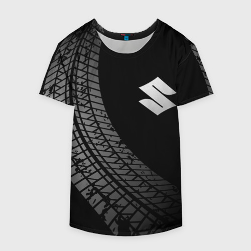 Накидка на куртку 3D Suzuki tire tracks, цвет 3D печать - фото 4