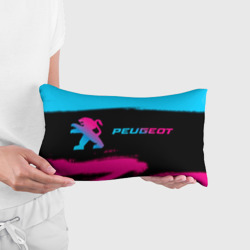 Подушка 3D антистресс Peugeot - neon gradient: надпись и символ - фото 2