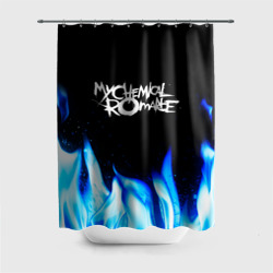 Штора 3D для ванной My Chemical Romance blue fire