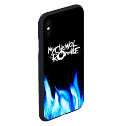 Чехол для iPhone XS Max матовый My Chemical Romance blue fire - фото 2