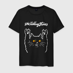 Мужская футболка хлопок Rolling Stones rock cat