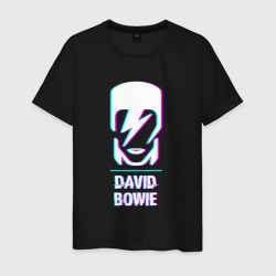 Мужская футболка хлопок David Bowie glitch rock