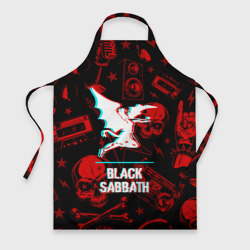 Фартук 3D Black Sabbath rock glitch