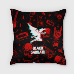 Подушка 3D Black Sabbath rock glitch