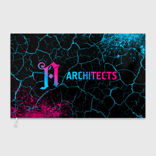 Флаг 3D Architects - neon gradient: надпись и символ - фото 3