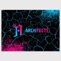 Поздравительная открытка Architects - neon gradient: надпись и символ