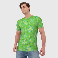 Мужская футболка 3D Анахата чакра, как символ аюрведы - фото 2