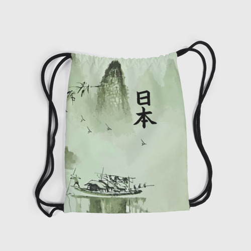 Рюкзак-мешок 3D Japan - mountain lake - hieroglyphs - фото 6