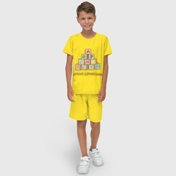 Детский костюм с шортами 3D Кубики с буквами - играю шрифтами - фото 2