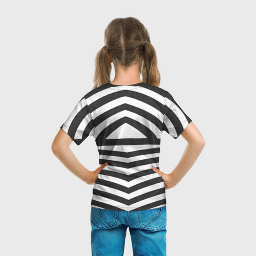 Детская футболка 3D Классическая полоска костюма Барби, цвет 3D печать - фото 6