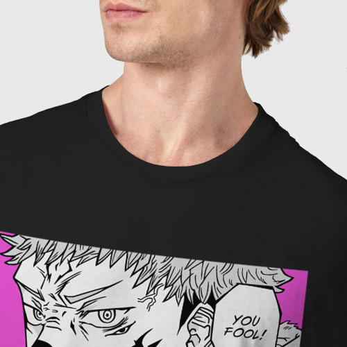 Мужская футболка хлопок с принтом Взгляд Сукуны, фото #4
