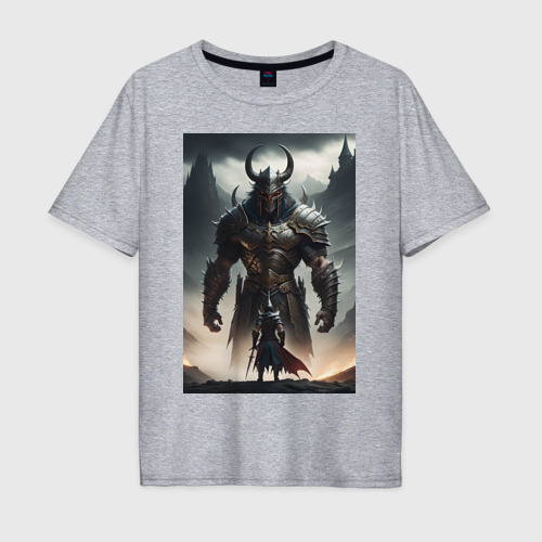 Мужская футболка хлопок Oversize с принтом King of demon, вид спереди #2