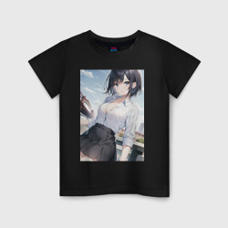 Детская футболка хлопок Anime girl in town