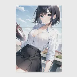 Магнитный плакат 2Х3 Anime girl in town