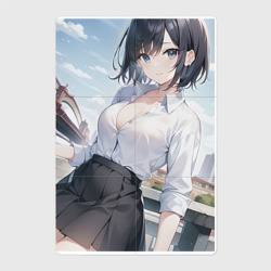 Anime girl in town – Магнитный плакат 2Х3 с принтом купить