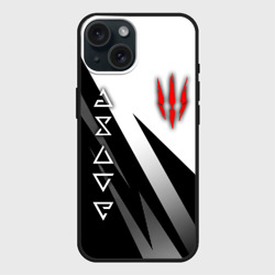 Чехол силиконовый для Apple iPhone 15 матовый The Witcher - знаки