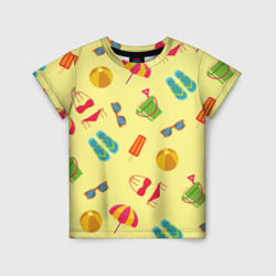 Детская футболка 3D Солнечное лето