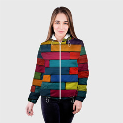 Женская куртка 3D Цветные кирпичики - фото 2