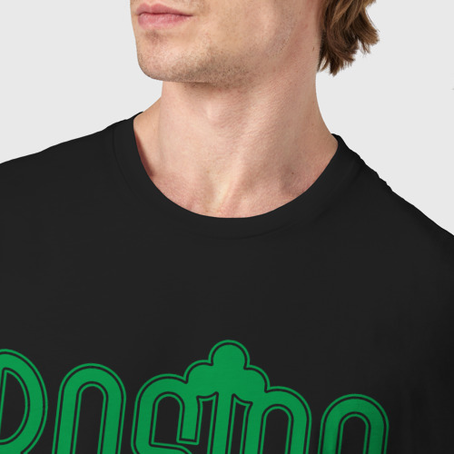 Мужская футболка хлопок Boston NBA, цвет черный - фото 6