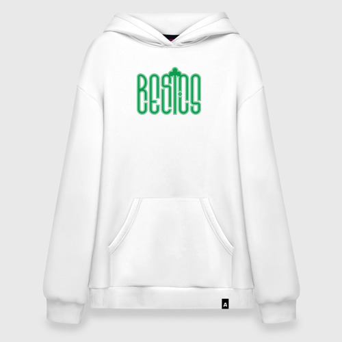 Худи SuperOversize хлопок Boston NBA, цвет белый