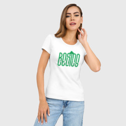 Женская футболка хлопок Slim Boston NBA - фото 2