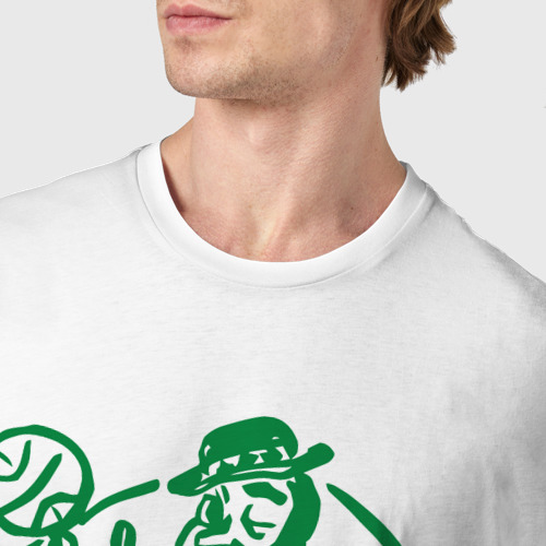 Мужская футболка хлопок Celtics man, цвет белый - фото 6