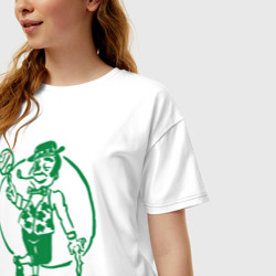 Женская футболка хлопок Oversize Celtics man - фото 2