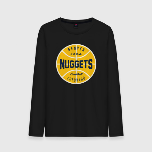 Мужской лонгслив хлопок Denver Nuggets 1967, цвет черный