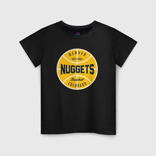 Детская футболка хлопок Denver Nuggets 1967, цвет черный