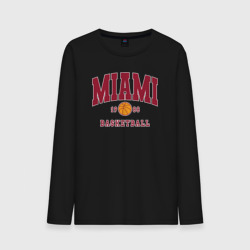 Мужской лонгслив хлопок Miami basketball