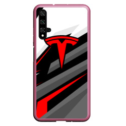 Чехол для Honor 20 Tesla - красная линия