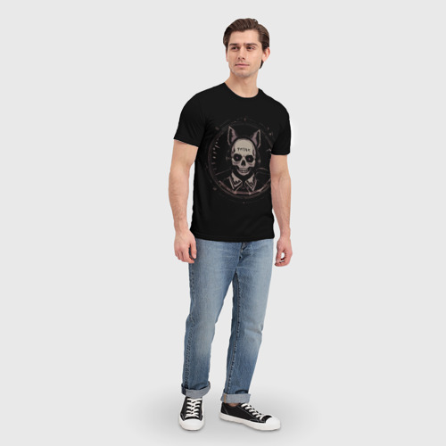 Мужская футболка 3D с принтом Neko Skeleton Fonk, вид сбоку #3