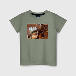 Детская футболка хлопок Ассасин гладит кота