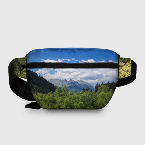 Поясная сумка 3D с принтом Фото гор, вид сзади #1
