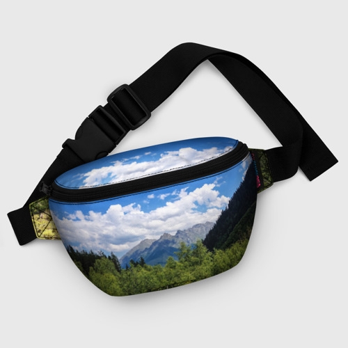 Поясная сумка 3D с принтом Фото гор, фото #5