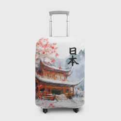 Чехол для чемодана 3D Япония - весна в горах