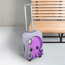 Чехол для чемодана 3D Осьминожек фиолетовый - фото 2