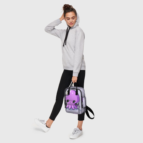 Женский рюкзак 3D Осьминожек фиолетовый - фото 4