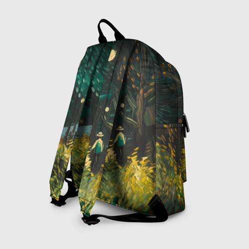 Рюкзак 3D с принтом Загадочный лес маслом, вид сзади #1