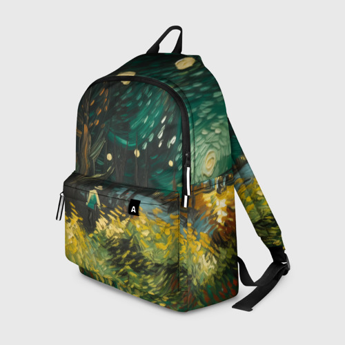 Рюкзак 3D с принтом Загадочный лес маслом, вид спереди #2