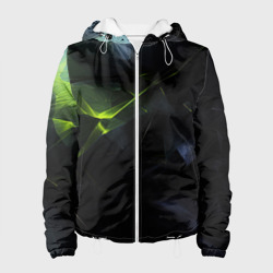 Женская куртка 3D Black green elements
