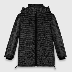 Женская зимняя куртка Oversize Мозаика мелкая черный