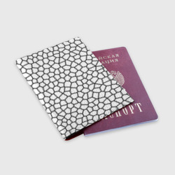 Обложка для паспорта матовая кожа Мозаика белый - фото 2
