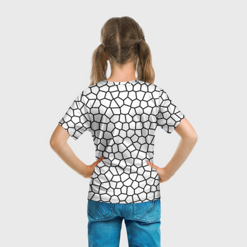 Детская футболка 3D Мозаика белый, цвет 3D печать - фото 6