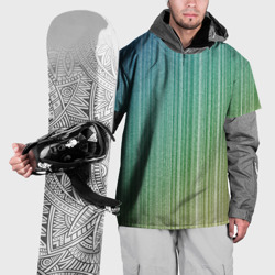 Накидка на куртку 3D Градиент полосы зеленый