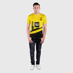 Мужская футболка 3D Slim Марко Ройс Боруссия Дортмунд форма 23-24 домашняя - фото 2